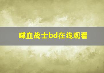 喋血战士bd在线观看