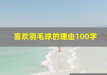 喜欢羽毛球的理由100字