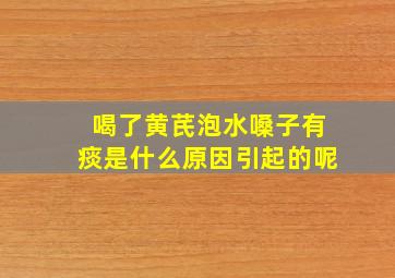 喝了黄芪泡水嗓子有痰是什么原因引起的呢