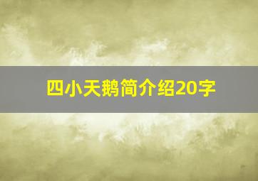 四小天鹅简介绍20字