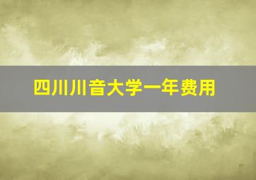 四川川音大学一年费用