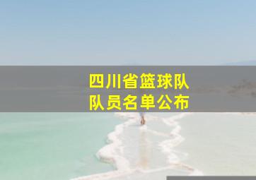 四川省篮球队队员名单公布