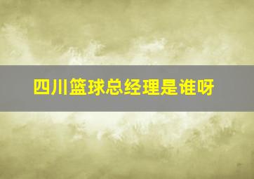 四川篮球总经理是谁呀