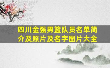 四川金强男篮队员名单简介及照片及名字图片大全