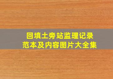 回填土旁站监理记录范本及内容图片大全集