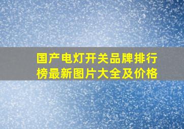 国产电灯开关品牌排行榜最新图片大全及价格