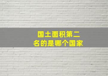 国土面积第二名的是哪个国家