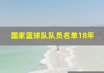 国家篮球队队员名单18年