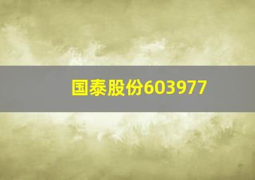 国泰股份603977