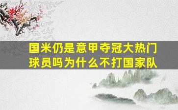 国米仍是意甲夺冠大热门球员吗为什么不打国家队