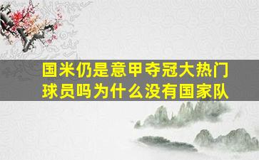 国米仍是意甲夺冠大热门球员吗为什么没有国家队