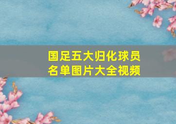 国足五大归化球员名单图片大全视频