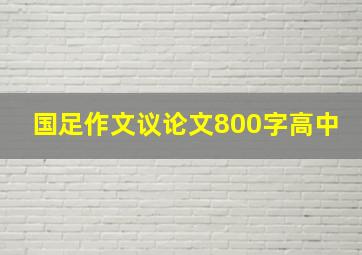 国足作文议论文800字高中