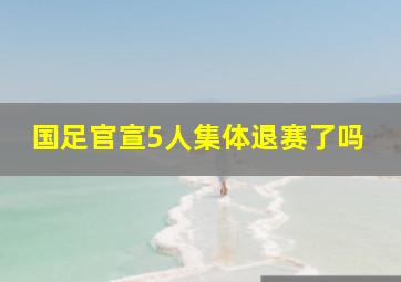 国足官宣5人集体退赛了吗