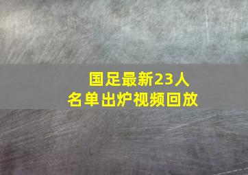 国足最新23人名单出炉视频回放