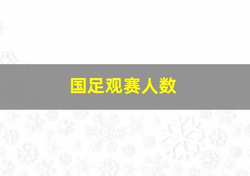 国足观赛人数