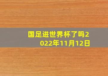 国足进世界杯了吗2022年11月12日