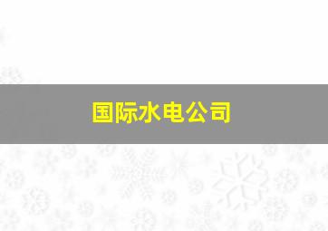 国际水电公司