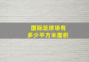 国际足球场有多少平方米面积