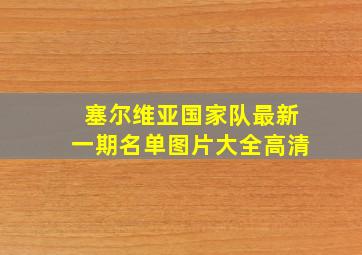 塞尔维亚国家队最新一期名单图片大全高清