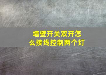 墙壁开关双开怎么接线控制两个灯