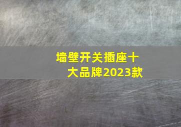 墙壁开关插座十大品牌2023款