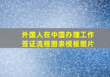 外国人在中国办理工作签证流程图表模板图片