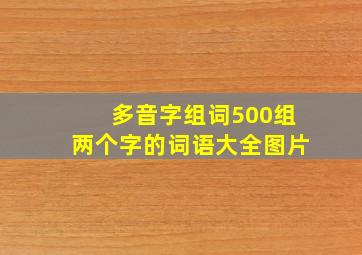 多音字组词500组两个字的词语大全图片