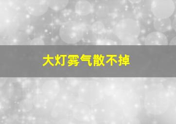 大灯雾气散不掉