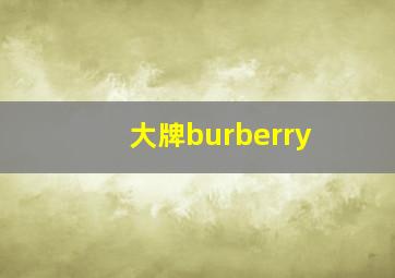 大牌burberry