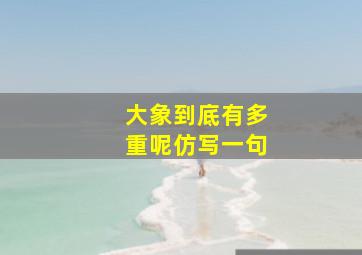 大象到底有多重呢仿写一句