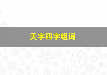 天字四字组词