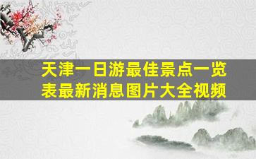 天津一日游最佳景点一览表最新消息图片大全视频