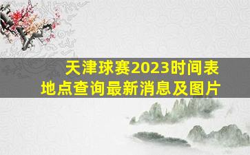 天津球赛2023时间表地点查询最新消息及图片