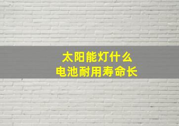 太阳能灯什么电池耐用寿命长