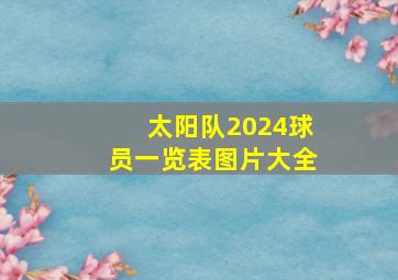 太阳队2024球员一览表图片大全