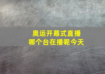 奥运开幕式直播哪个台在播呢今天