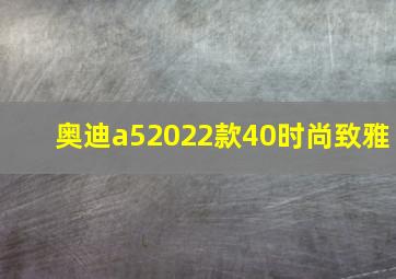 奥迪a52022款40时尚致雅