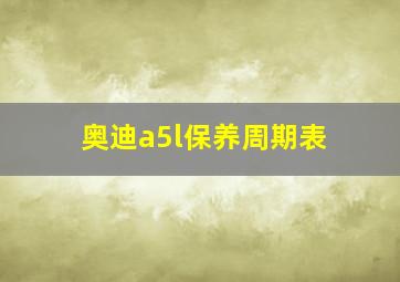 奥迪a5l保养周期表