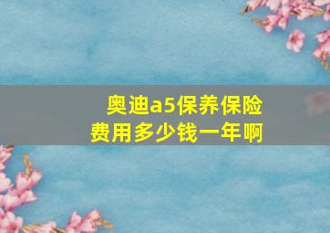 奥迪a5保养保险费用多少钱一年啊