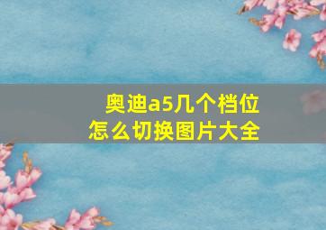 奥迪a5几个档位怎么切换图片大全