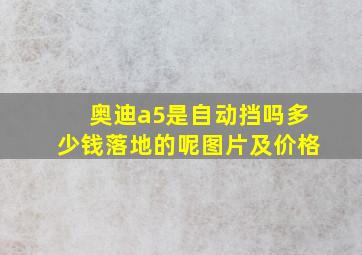 奥迪a5是自动挡吗多少钱落地的呢图片及价格