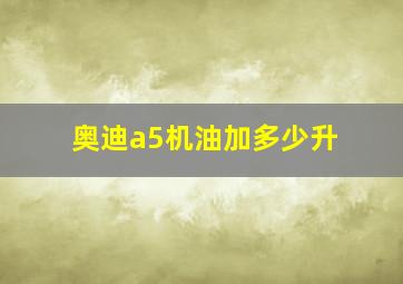 奥迪a5机油加多少升