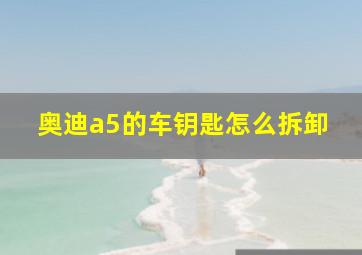 奥迪a5的车钥匙怎么拆卸