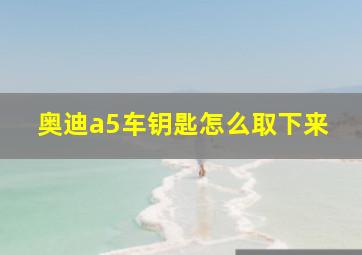 奥迪a5车钥匙怎么取下来