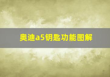 奥迪a5钥匙功能图解