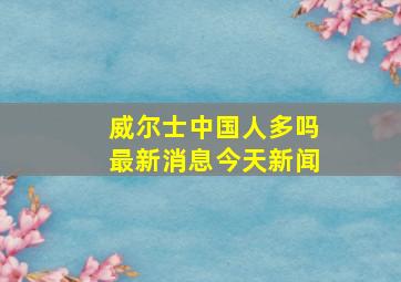 威尔士中国人多吗最新消息今天新闻