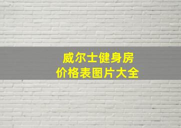 威尔士健身房价格表图片大全