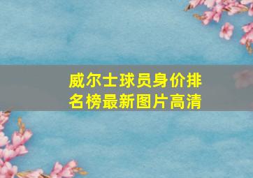 威尔士球员身价排名榜最新图片高清