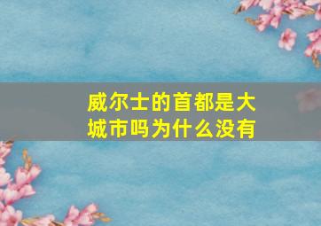 威尔士的首都是大城市吗为什么没有